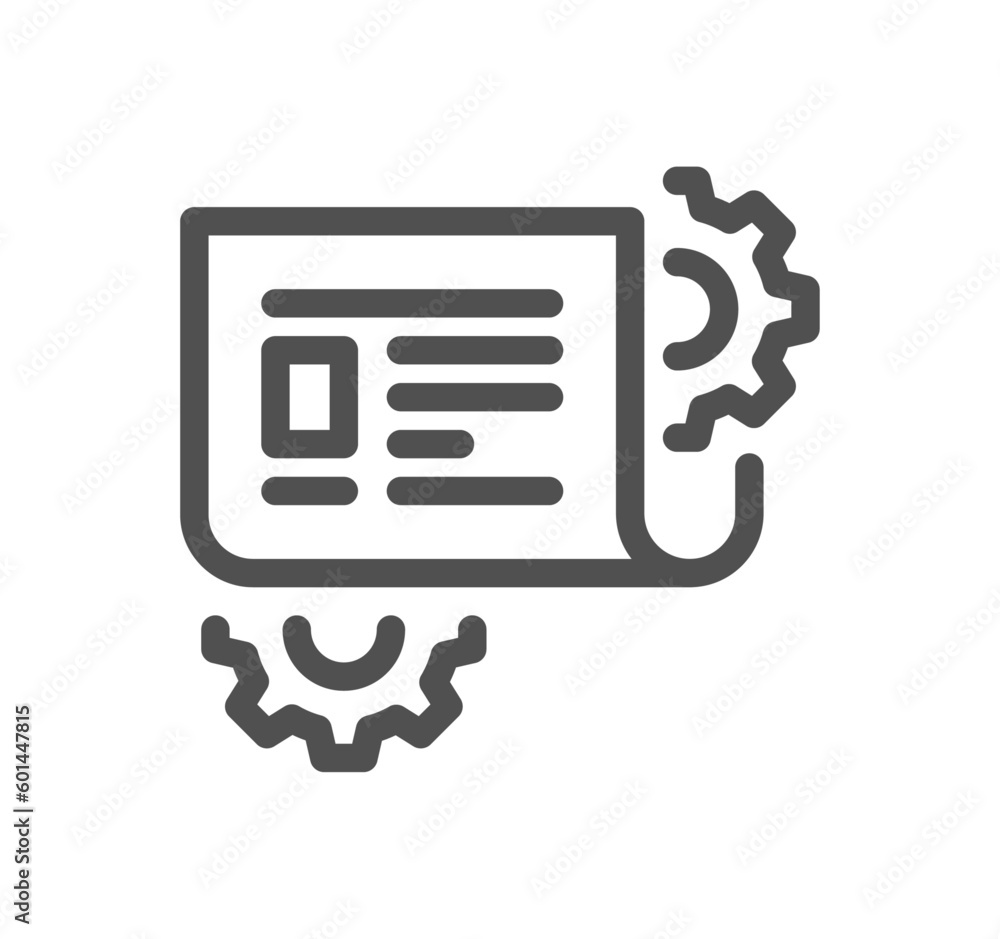 Fake news related icon outline and linear vector. Fake news related icon outline and linear vector.