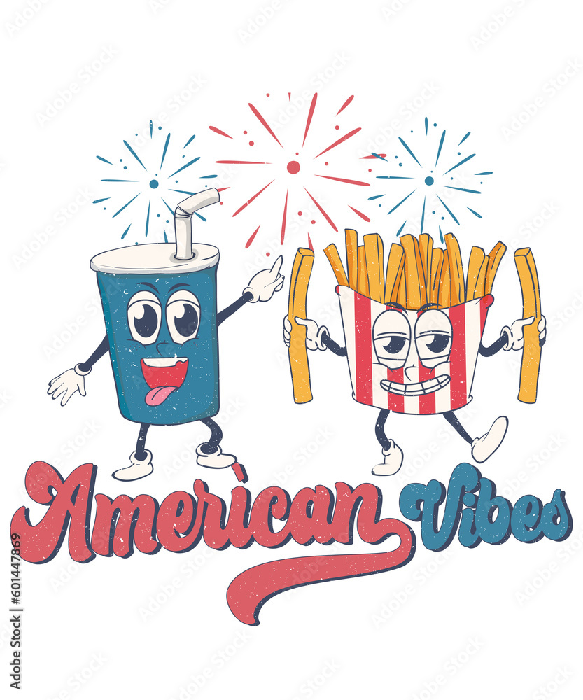 Fototapeta premium 4th of July Quote PNG Sublimation