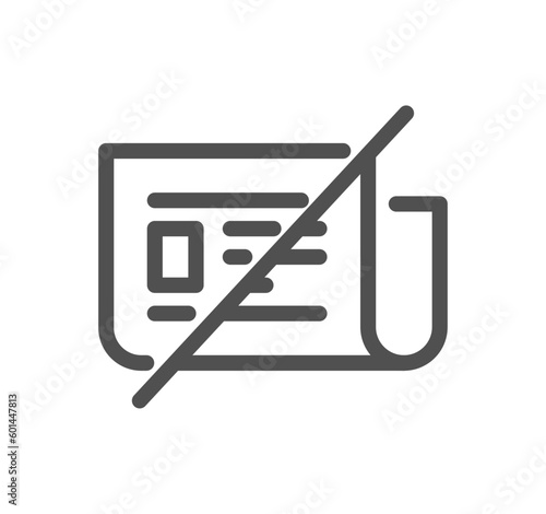 Fake news related icon outline and linear vector.