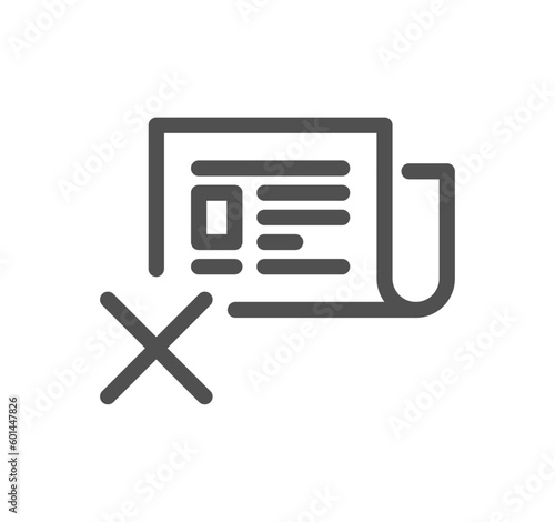Fake news related icon outline and linear vector.