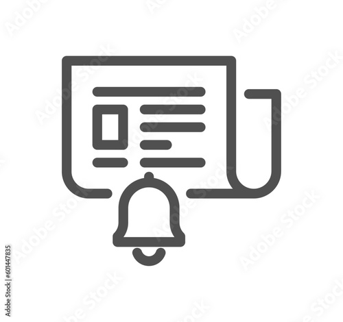 Fake news related icon outline and linear vector.