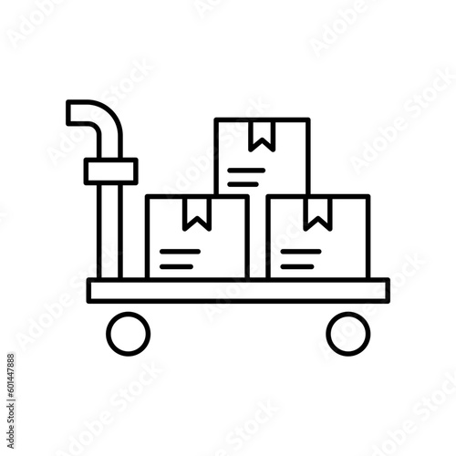 Pallet cart Vector Icon