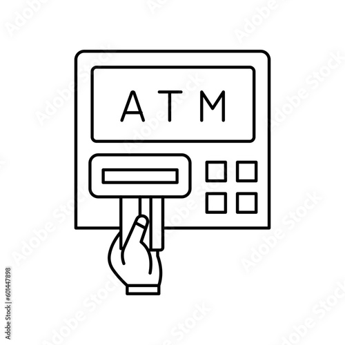 Cash withdrawal Vector Icon

