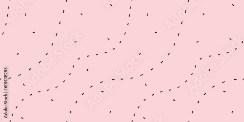 Ants illustration background. Seamless pattern. Vector. アリのイラストパターン