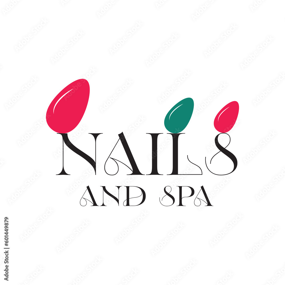 nails and spa logo vector template.nails and spa logo,nail art logo