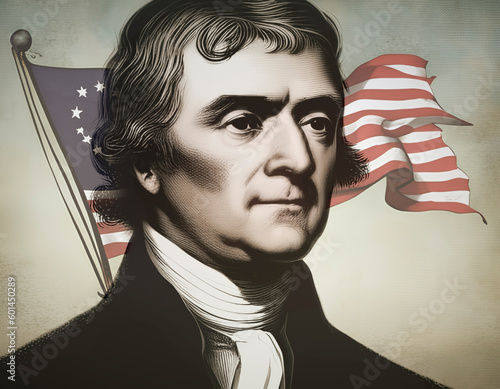 Wallpaper Mural Thomas Jefferson portrait Torontodigital.ca