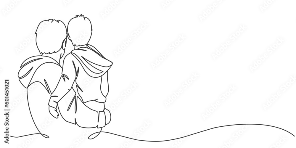Fathers day hand drawn line art style vector illustration Fathers day hand drawn line art style vector illustration