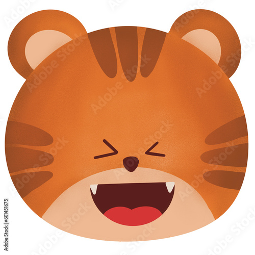 Tiger smile, happy, funny