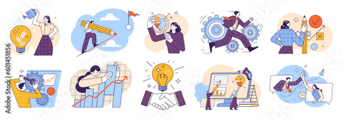 Business people work, professional activities