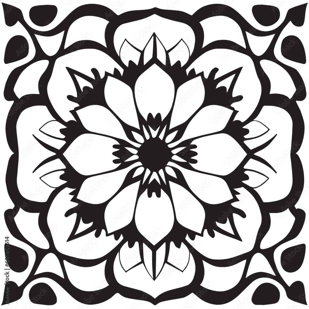 Flower clipart vector design black and white Flower clipart vector design black and white