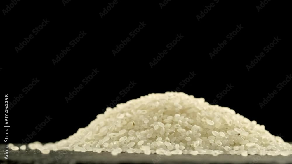 Rice pour. Rice crumbles. Rice spills out Rice pour. Rice crumbles. Rice spills out