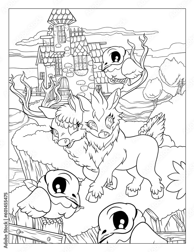 Fototapeta premium Coloring Book Pages