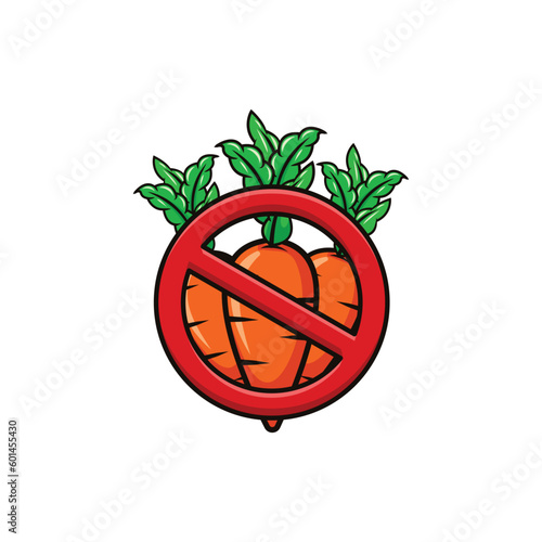 cute no more carrot illustration