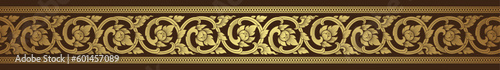 Gold thai art, buddhism temple element and background pattern decoration motifs for pillar pattern