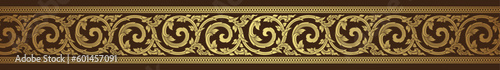 Gold thai art, buddhism temple element and background pattern decoration motifs for pillar pattern
