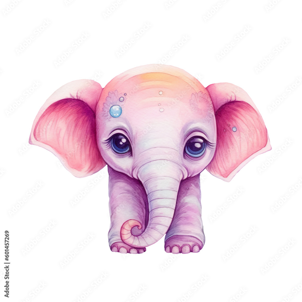 Pastel Rainbow Elephant Ai