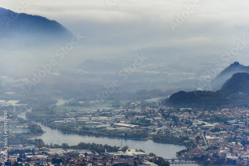top view of the Como Lake from the pian dei Resinelli, Lecco, Italy