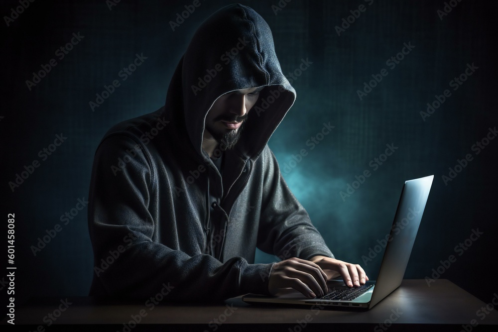 Hacker. Computer crime, Cyber security concept. Generative AI Hacker. Computer crime, Cyber security concept. Generative AI