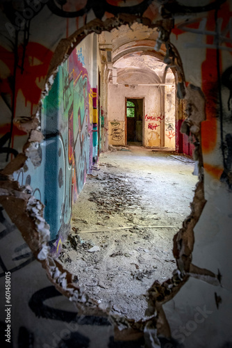 Interior of an abandoned and vandalised building © tiero