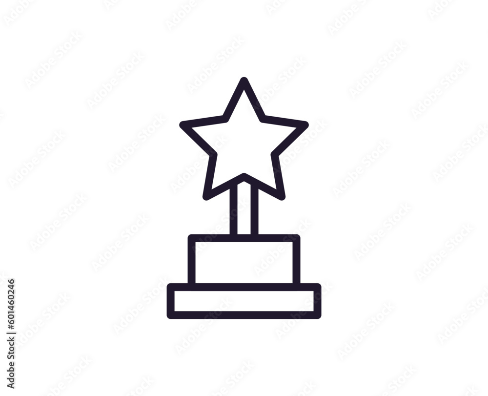 Single line icon of star on isolated white background. High quality editable stroke for mobile apps, web design, websites, online shops etc. Single line icon of star on isolated white background. High quality editable stroke for mobile apps, web design, websites, online shops etc.