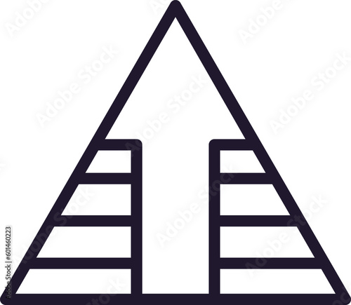 Pyramid vector line icon. Premium quality logo for web sites, design, online shops, companies, books, advertisements. Black outline pictogram isolated on white background