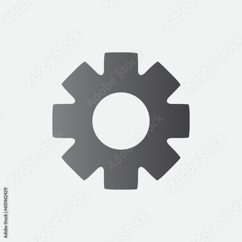 gear icon on metal internet button