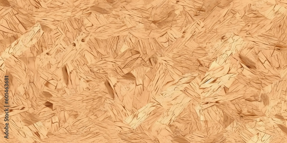 Seamless compressed wood particle board background texture. Tileable