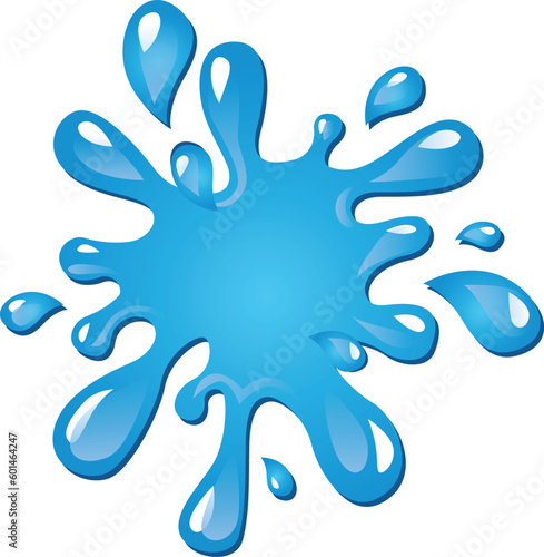 blue water splash vector