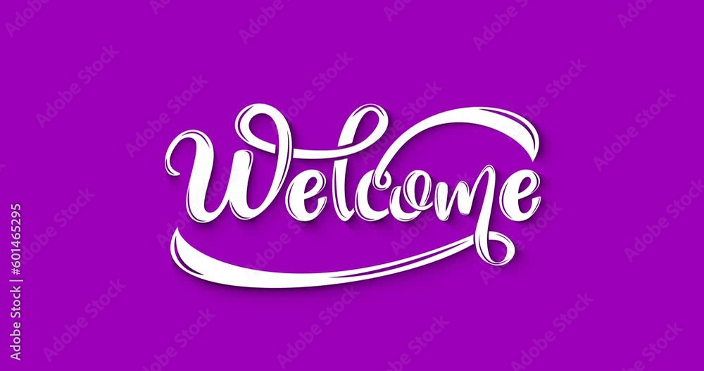 Welcome Splash Text Welcome animation. Handwritten text with ink splash effect motion ...