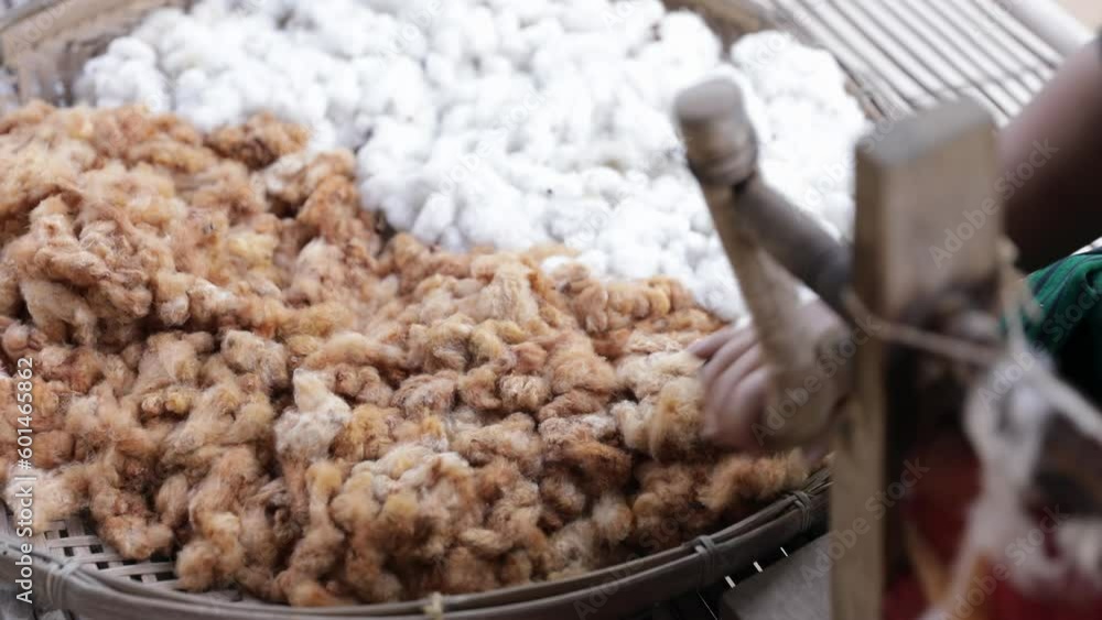 traditional cotton processing, the old way processing traditional cotton processing, the old way processing