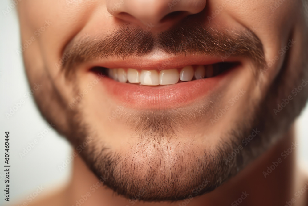 Fototapeta premium beautiful male smile generative ai