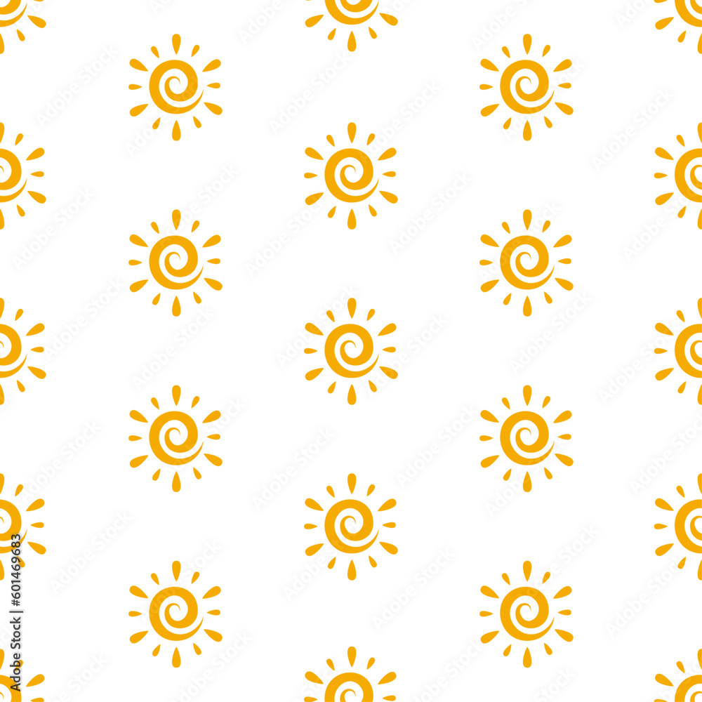 simple hand drawn sun seamless pattern vector, cute sun pattern background simple hand drawn sun seamless pattern vector, cute sun pattern background