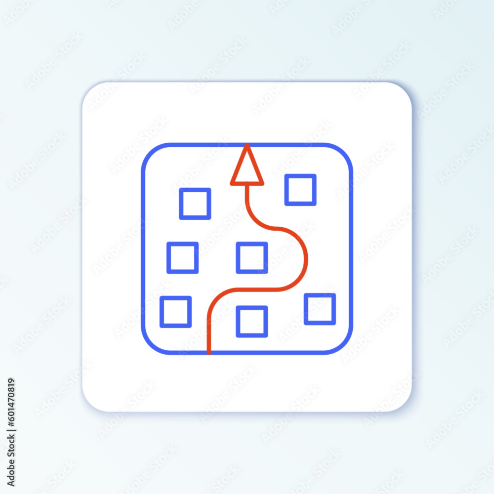 Line Neural network icon isolated on white background. Artificial intelligence AI. Colorful outline concept. Vector Line Neural network icon isolated on white background. Artificial intelligence AI. Colorful outline concept. Vector