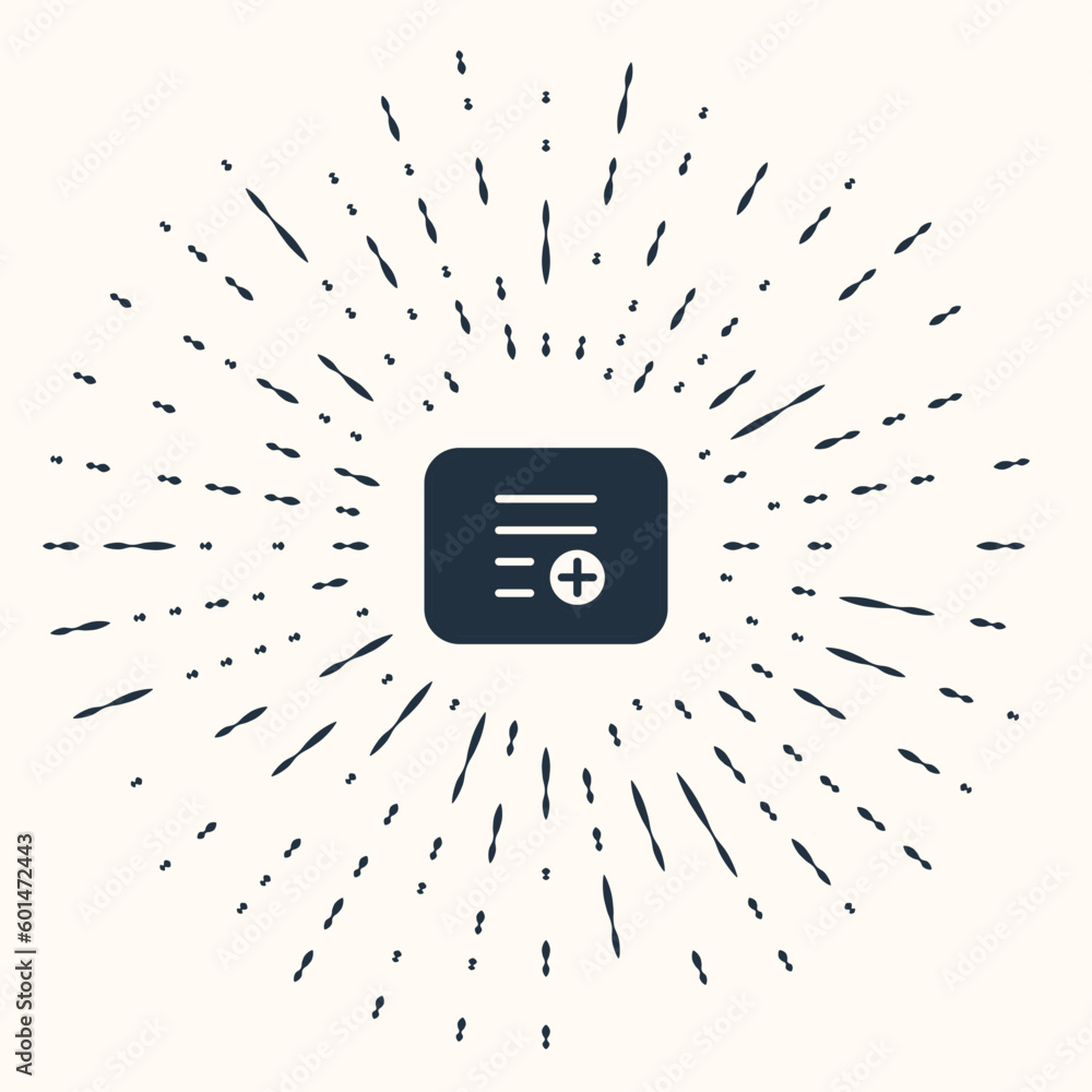 Grey Add to playlist icon isolated on beige background. Abstract circle random dots. Vector Grey Add to playlist icon isolated on beige background. Abstract circle random dots. Vector