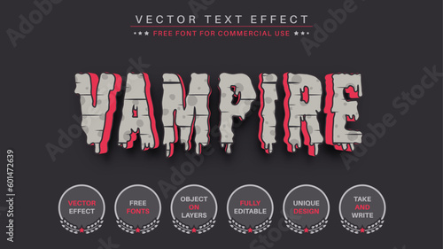 Vampire - Editable Text Effect, Font Style