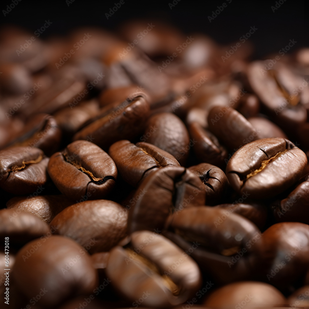 Macro photo of aromatic coffee beans on the table Macro photo of aromatic coffee beans on the table