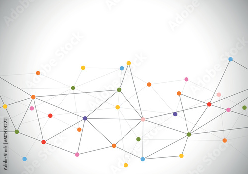 Abstract plexus technology futuristic network background. Technology abstract background with connected line and dots. Big data visualization. Perspective backdrop visualization. Analytical networks