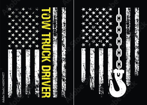 American Tow Truck Operator Flag Design