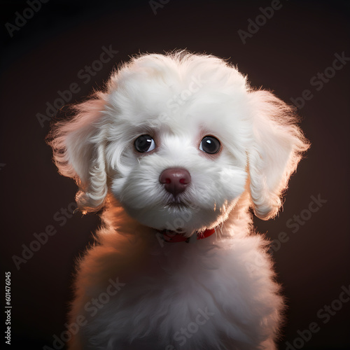 white puppy poodle made with Generative AI