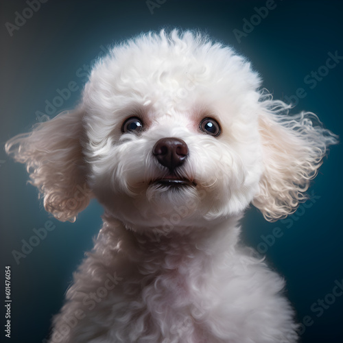 white puppy poodle made with Generative AI