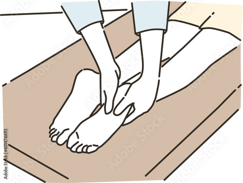足のツボ押しのイメージ
