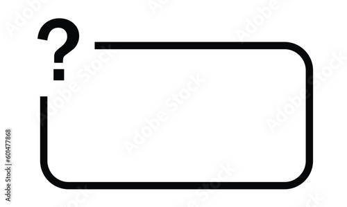 Question box faq vector text banner