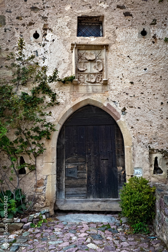 Entrance tower of the medieval castle of Presule/Prösels. Fiè allo Sciliar/Völs am Schlern, province of Bolzano, Trentino Alto Adige, Italy.