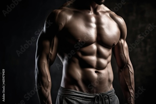 Body muscle of fitness man (Ai generated) © thesweetsheep