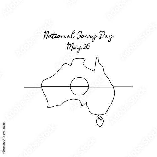 line art of national sorry day good for national sorry day celebrate. line art. illustration.