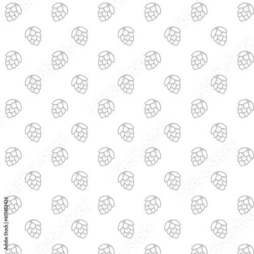 Seamless  pattern with hops