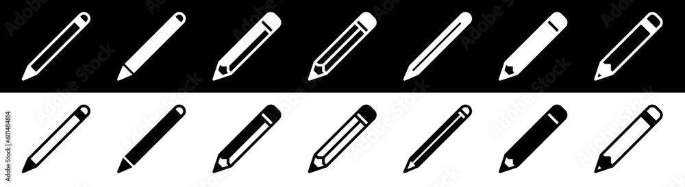 Pencil Icon Set: Creative Design Tools. Pencil Icon Set: Creative Design Tools.