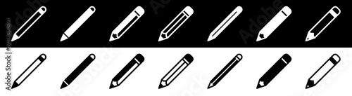 Pencil Icon Set: Creative Design Tools.