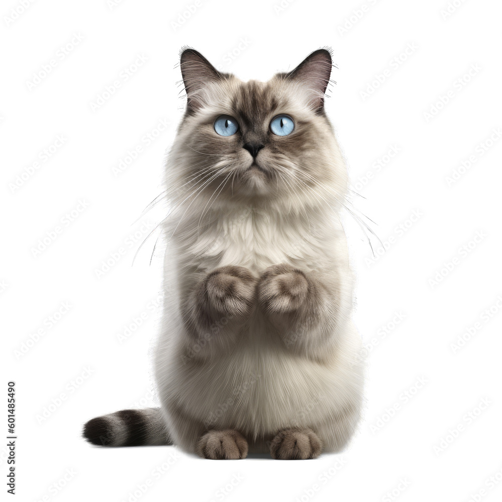 Obraz premium Ragdoll isolated on transparent background.