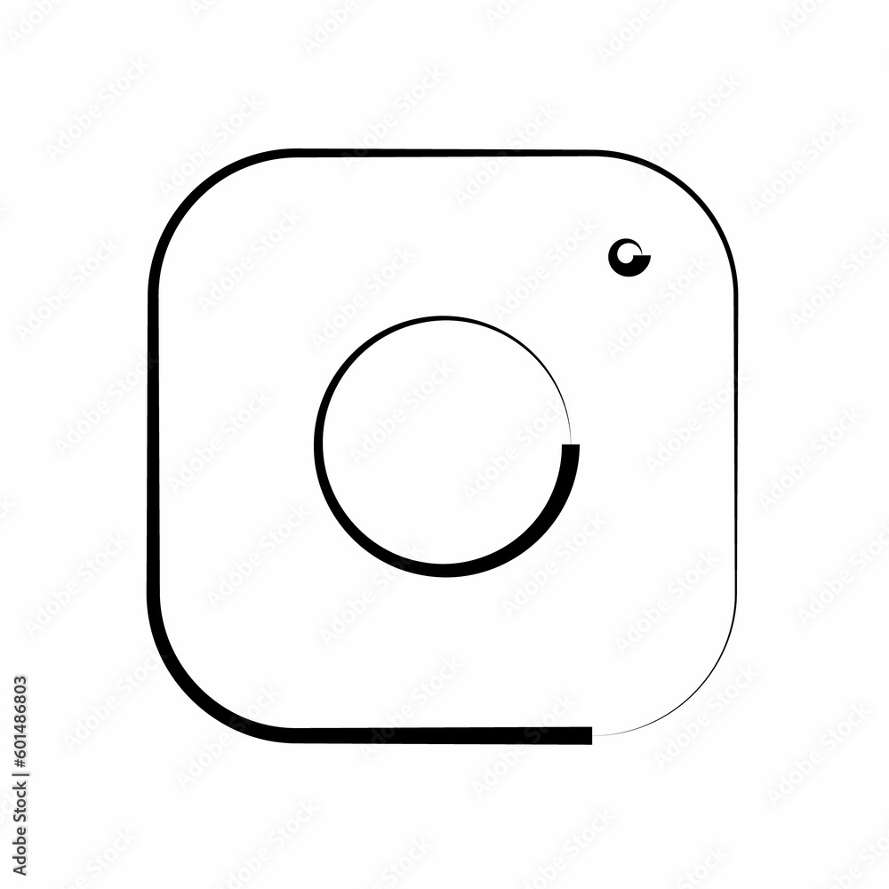 Camera icon. Social media sign icon. Vector illustration. Camera icon. Social media sign icon. Vector illustration.